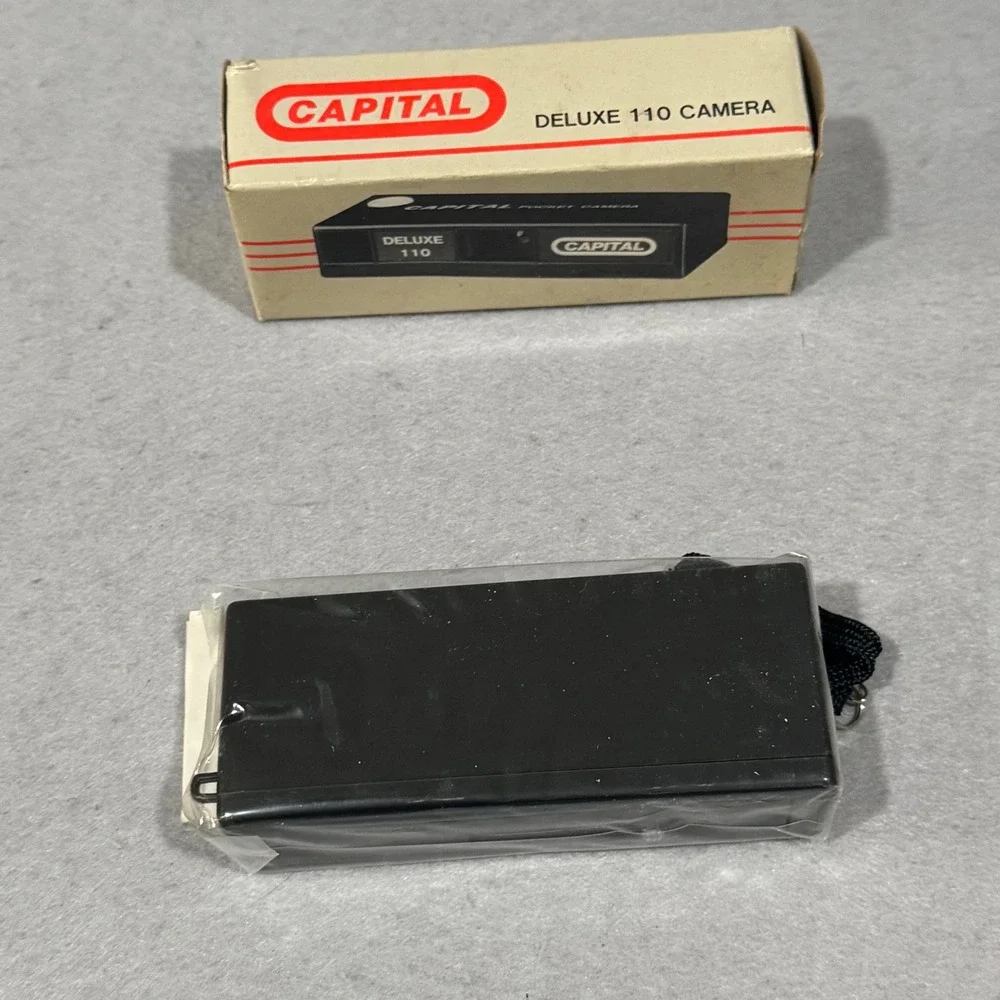 Capital Deluxe 110 Pocket Camera Black Vintage Sealed New Old Stock